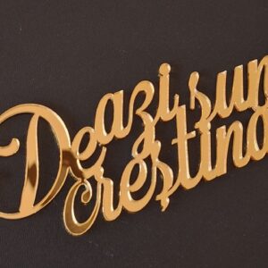 Decor topper tort oglinda De azi sunt crestin(a)