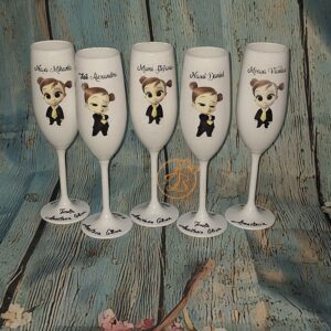 Pahare pentru botez cu Baby Boss fetita