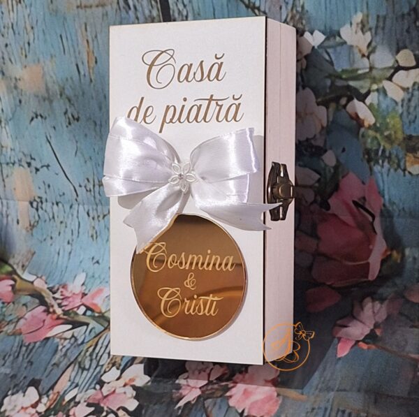 Cutiuta gravata pentru bani, cununie civila/nunta - imagine 3