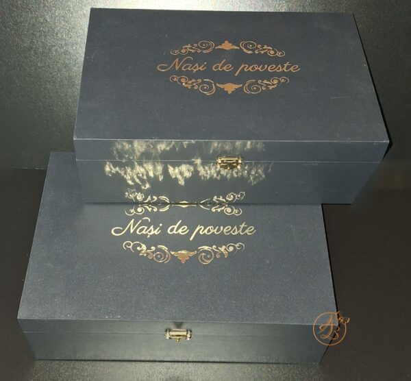 Cutie mare personalizata pentru nasi, cu text si placa plexiglass personalizat - imagine 6
