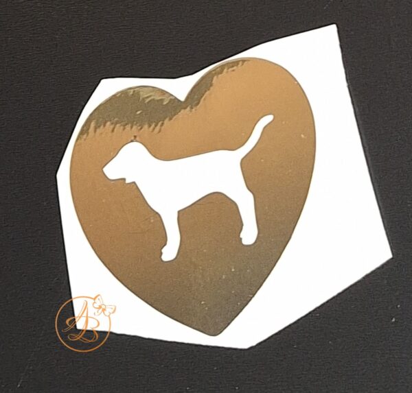 Sticker cu catel in inima