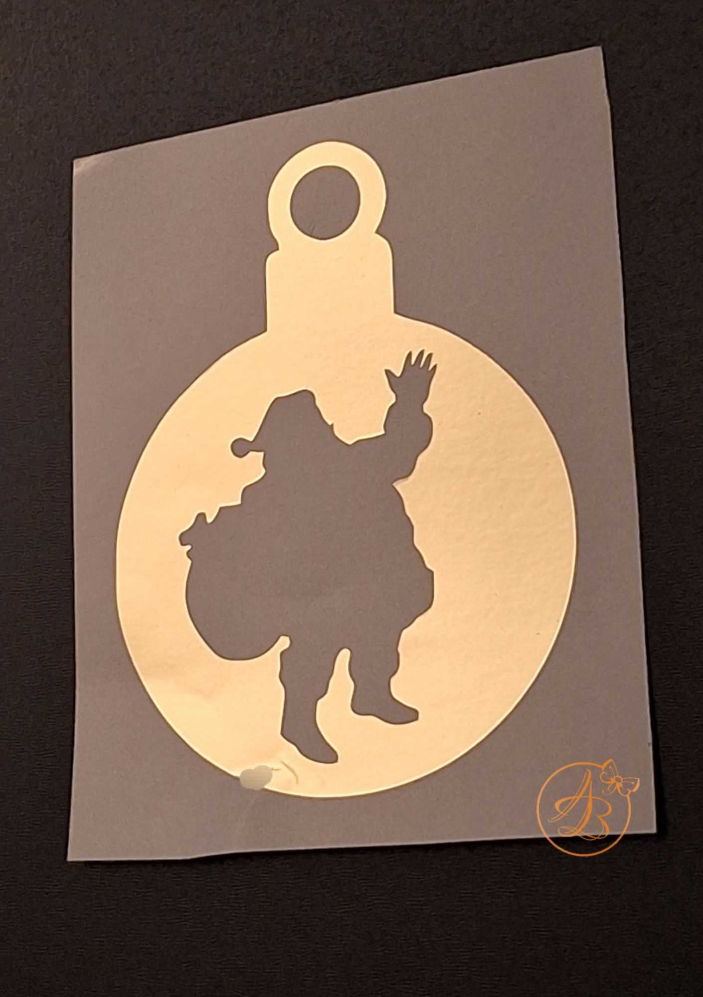 Sticker Craciun cu Mos in glob