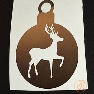 Sticker Craciun cu ren in glob