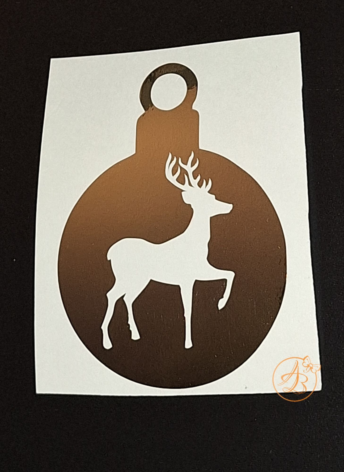 Sticker Craciun cu ren in glob