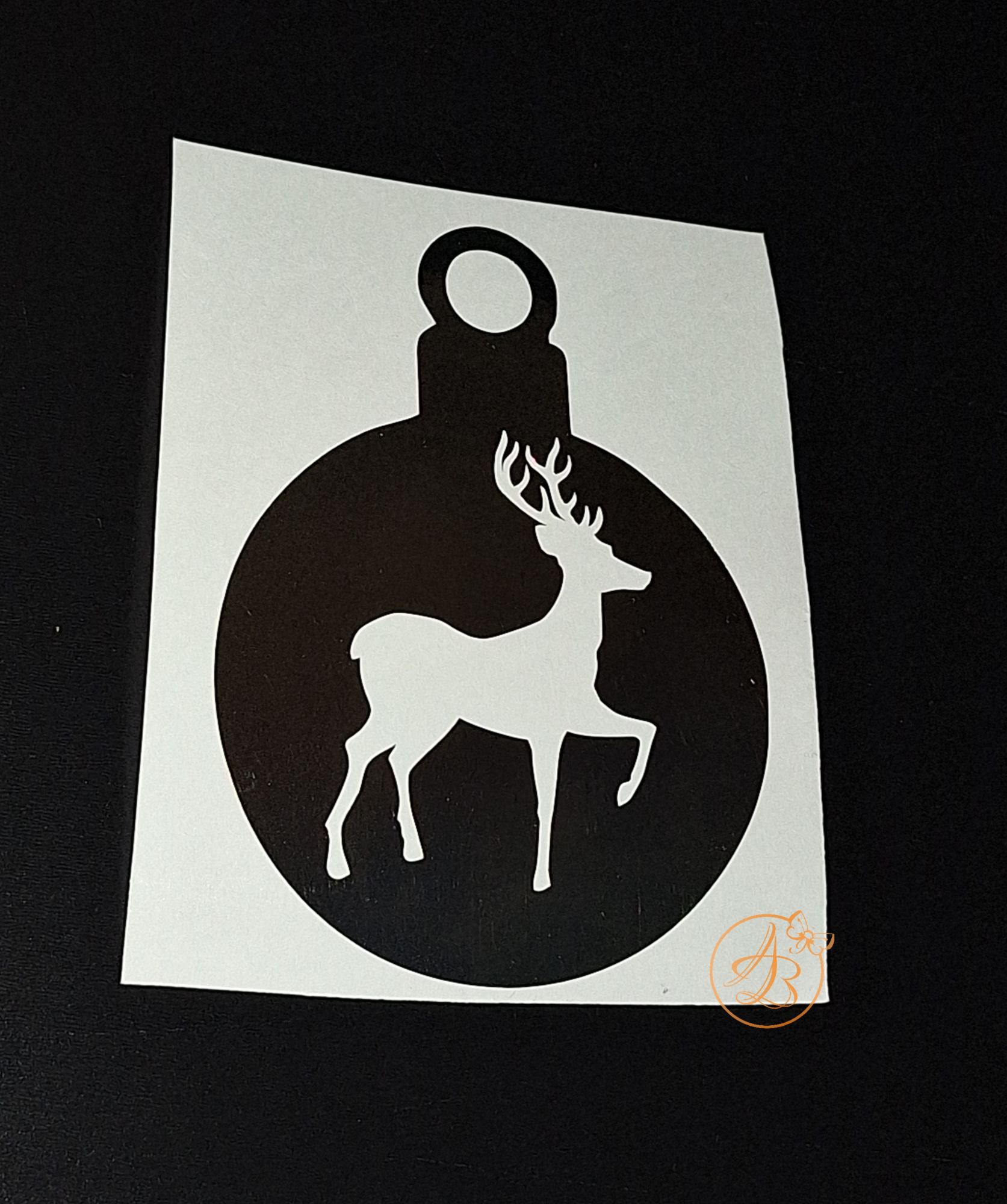 Sticker Craciun cu ren in glob - imagine 2