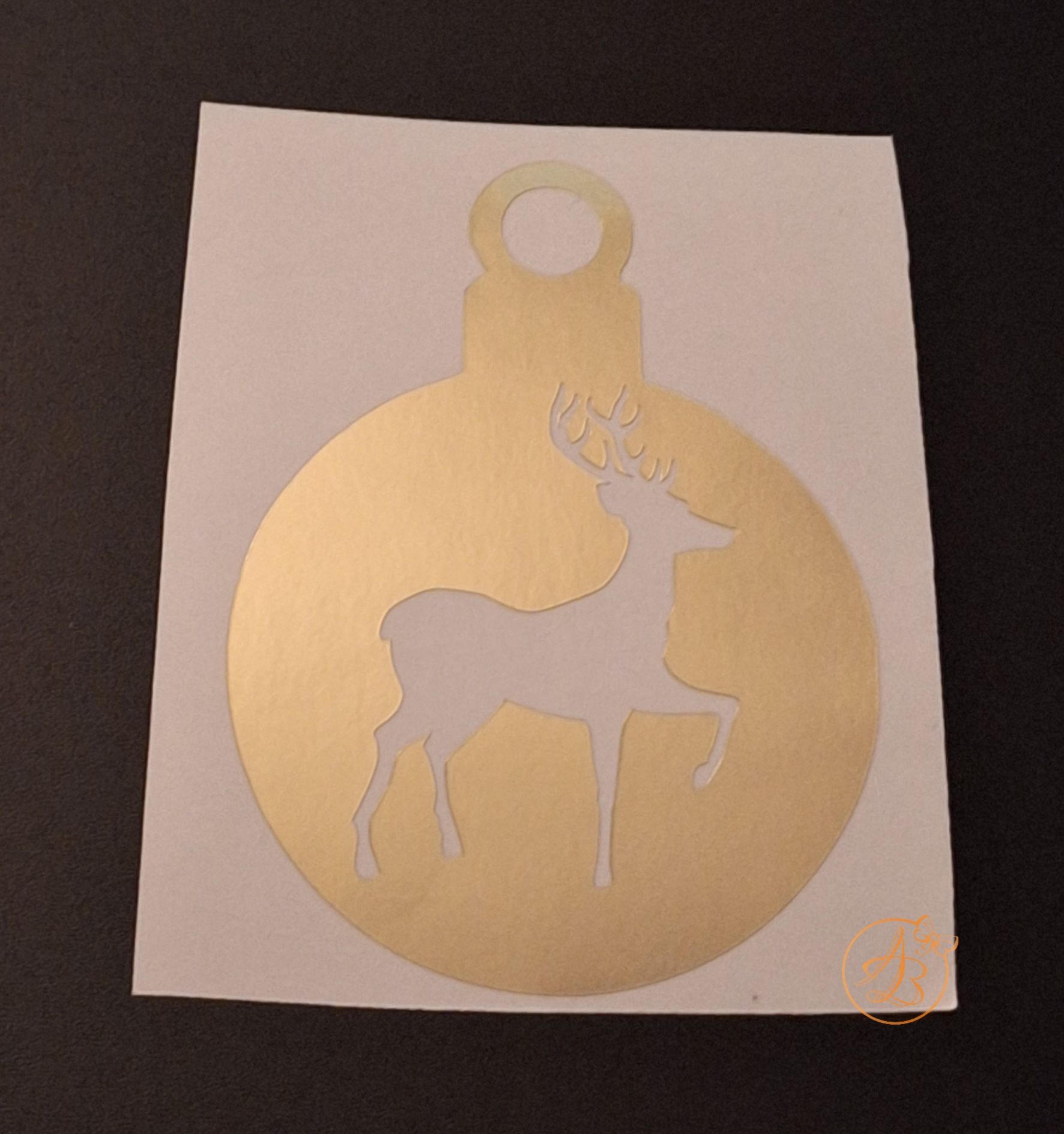 Sticker Craciun cu ren in glob - imagine 4