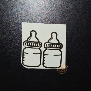 Set 2 stickere sticla cu biberon