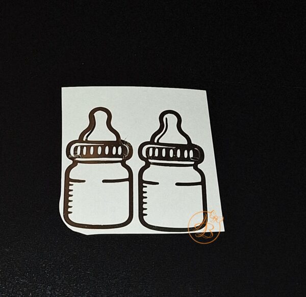 Set 2 stickere sticla cu biberon - imagine 3