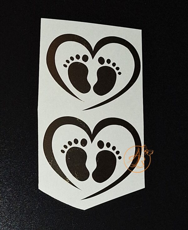 Set 2 stickere inima cu picioruse - imagine 3