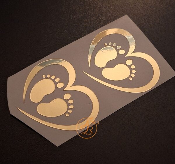 Set 2 stickere inima cu picioruse - imagine 4