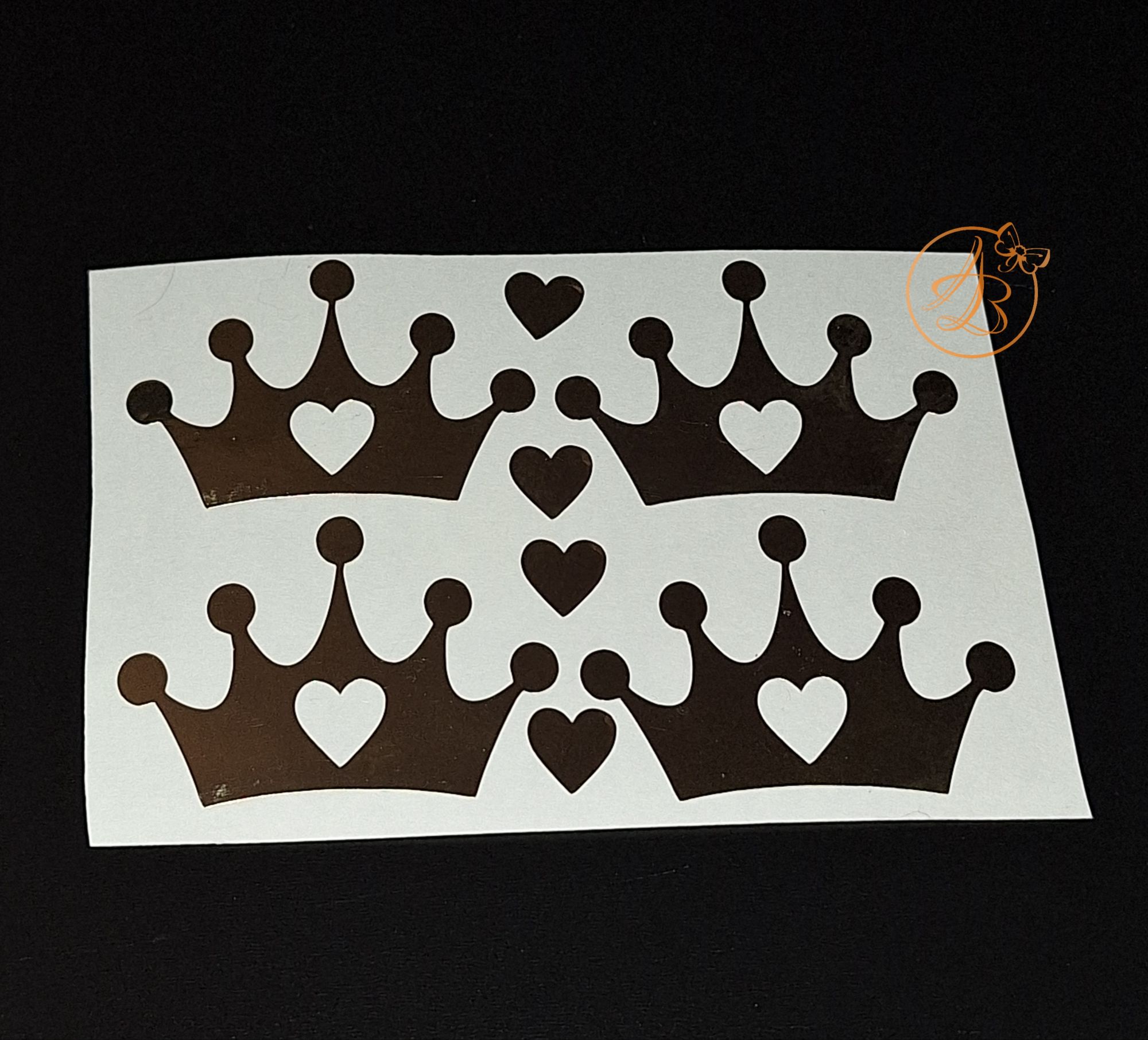 Set 4 stickere coronita cu inimioare