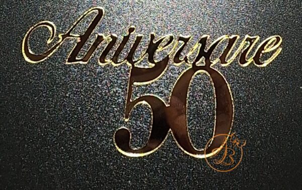 Decor topper tort oglinda Aniversare 50 - imagine 4