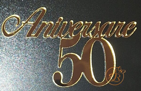 Decor topper tort oglinda Aniversare 50 - imagine 5