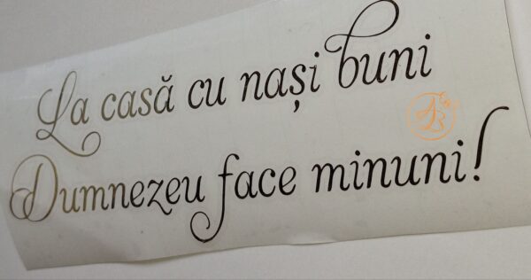 Sticker mare ''La casa cu nasi buni...''