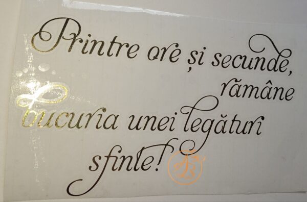 Sticker mare ''Printre ore si secunde...'' - imagine 4