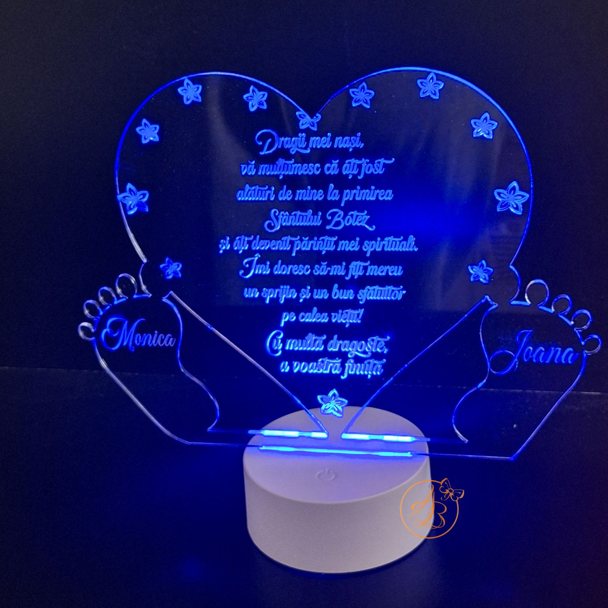 Trofeu botez, cu picioruse pentru nasi - imagine 17