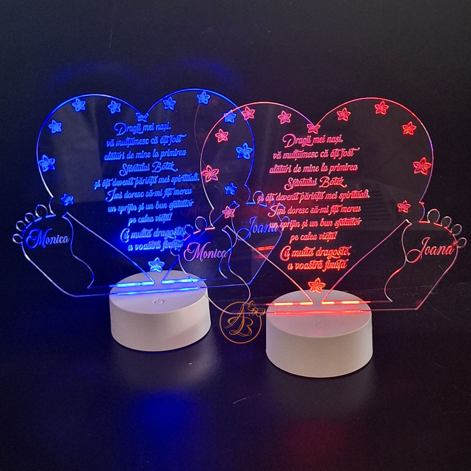 Trofeu botez, cu picioruse pentru nasi - imagine 20