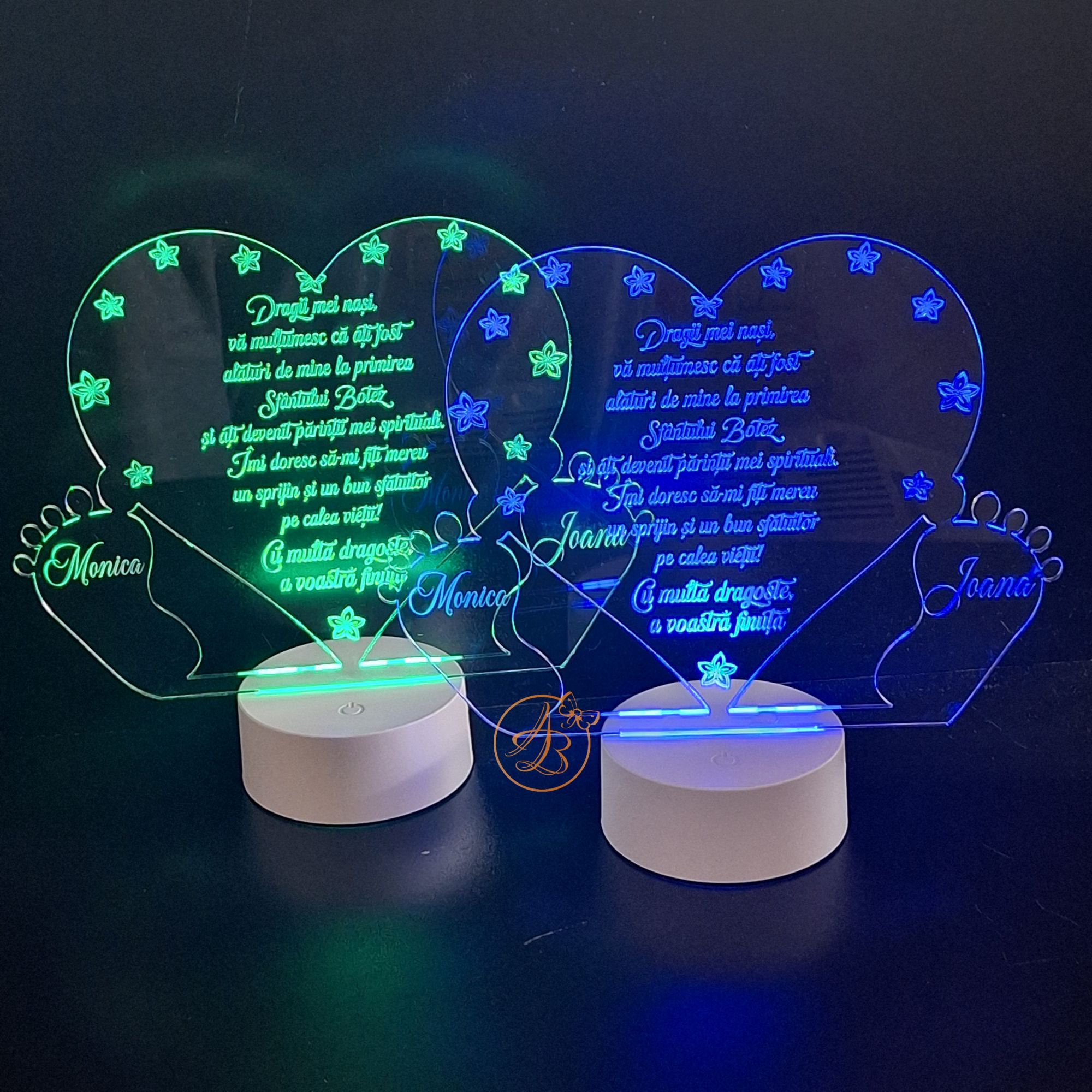 Trofeu botez, cu picioruse pentru nasi - imagine 22