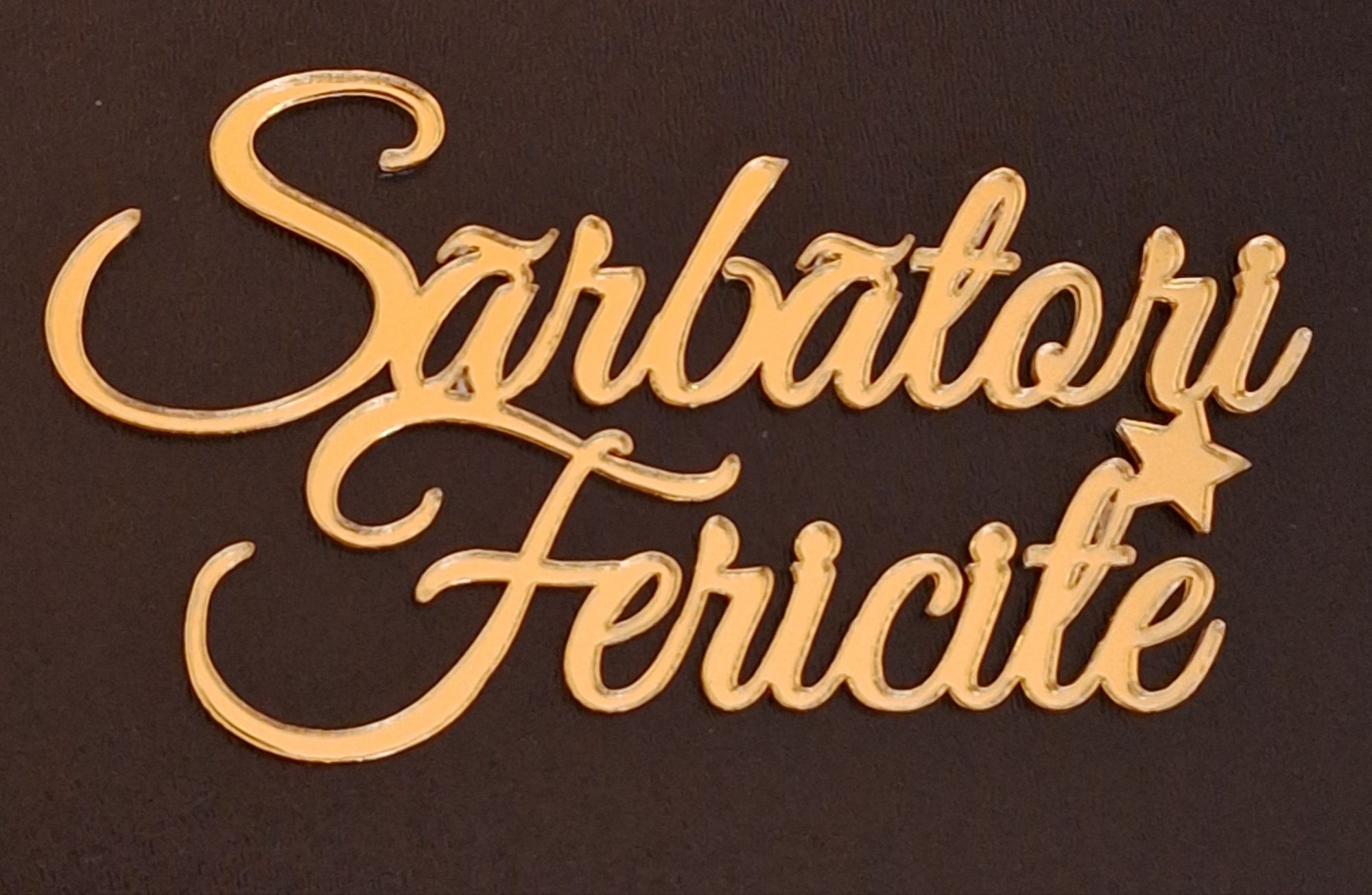 Decor topper tort oglinda Sarbatori fericite - imagine 4