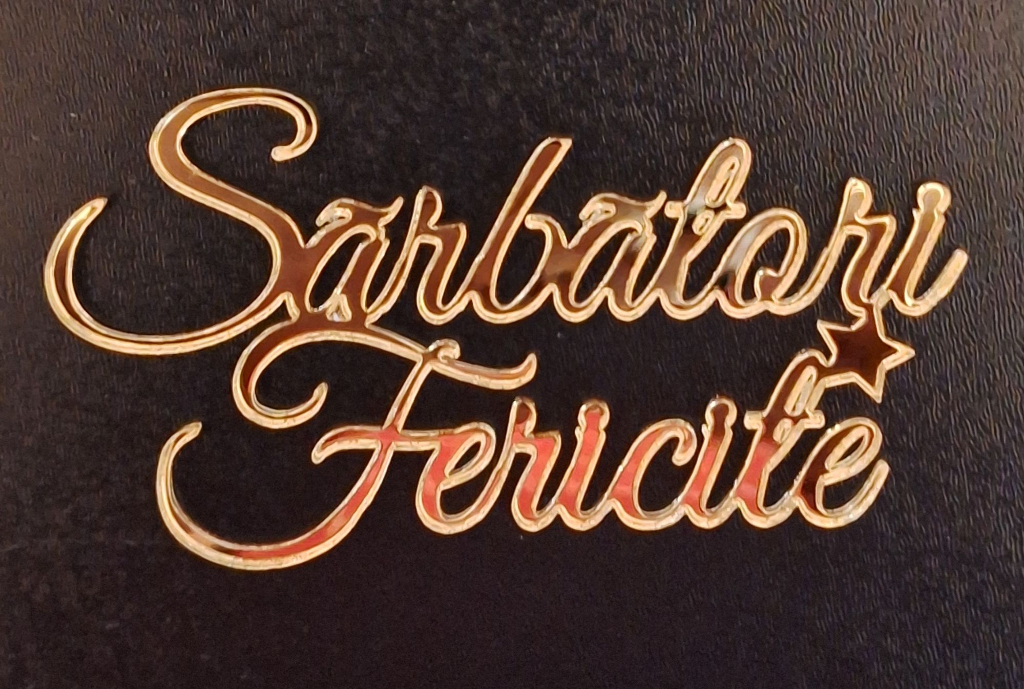 Decor topper tort oglinda Sarbatori fericite - imagine 3