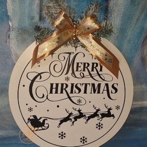 Coronita eleganta pentru Craciun, cu decor auriu