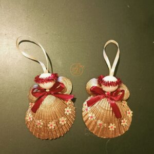 Set doi ingerasi din scoici aurii