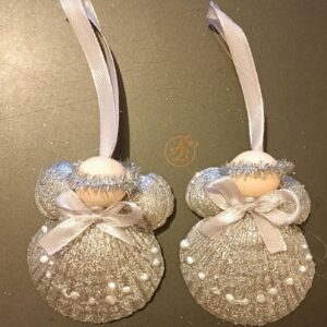 Set doi ingerasi din scoici argintii