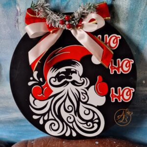 Coronita eleganta pentru Craciun, cu Mos Craciun