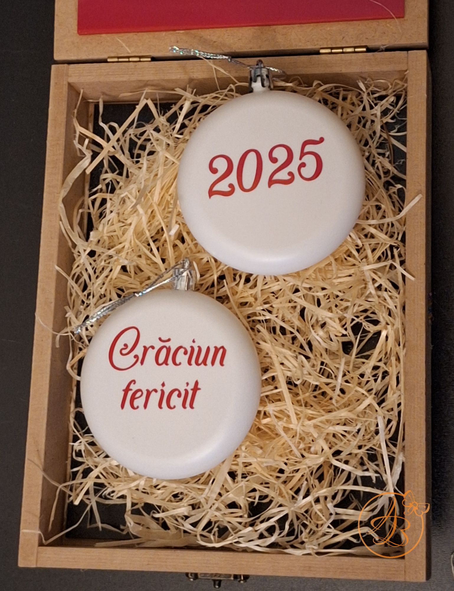 Cutie eleganta rosie cu doua globulete - imagine 5