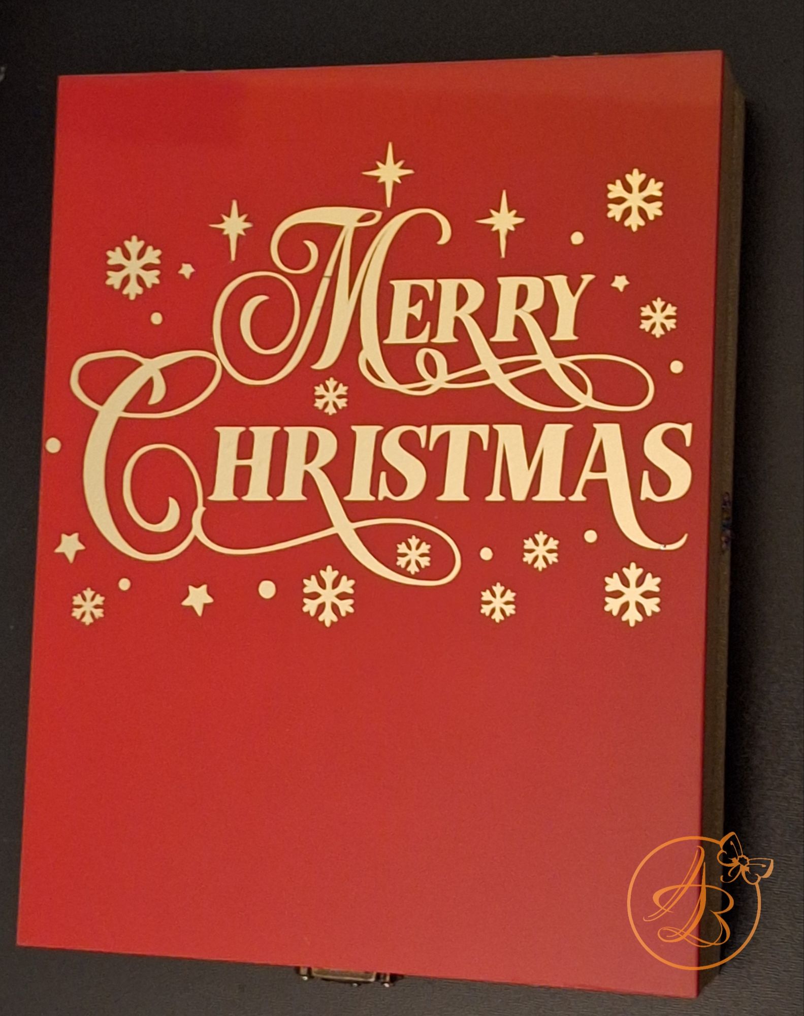 Cutie eleganta rosie cu doua globulete