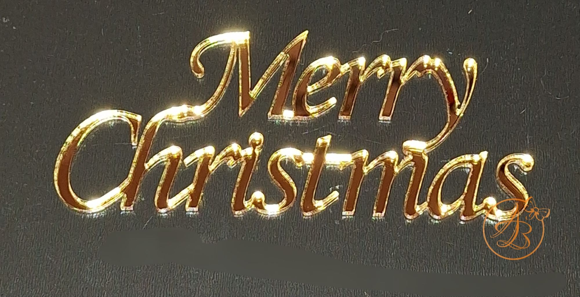 Decor topper tort oglinda Merry Christmas - imagine 5