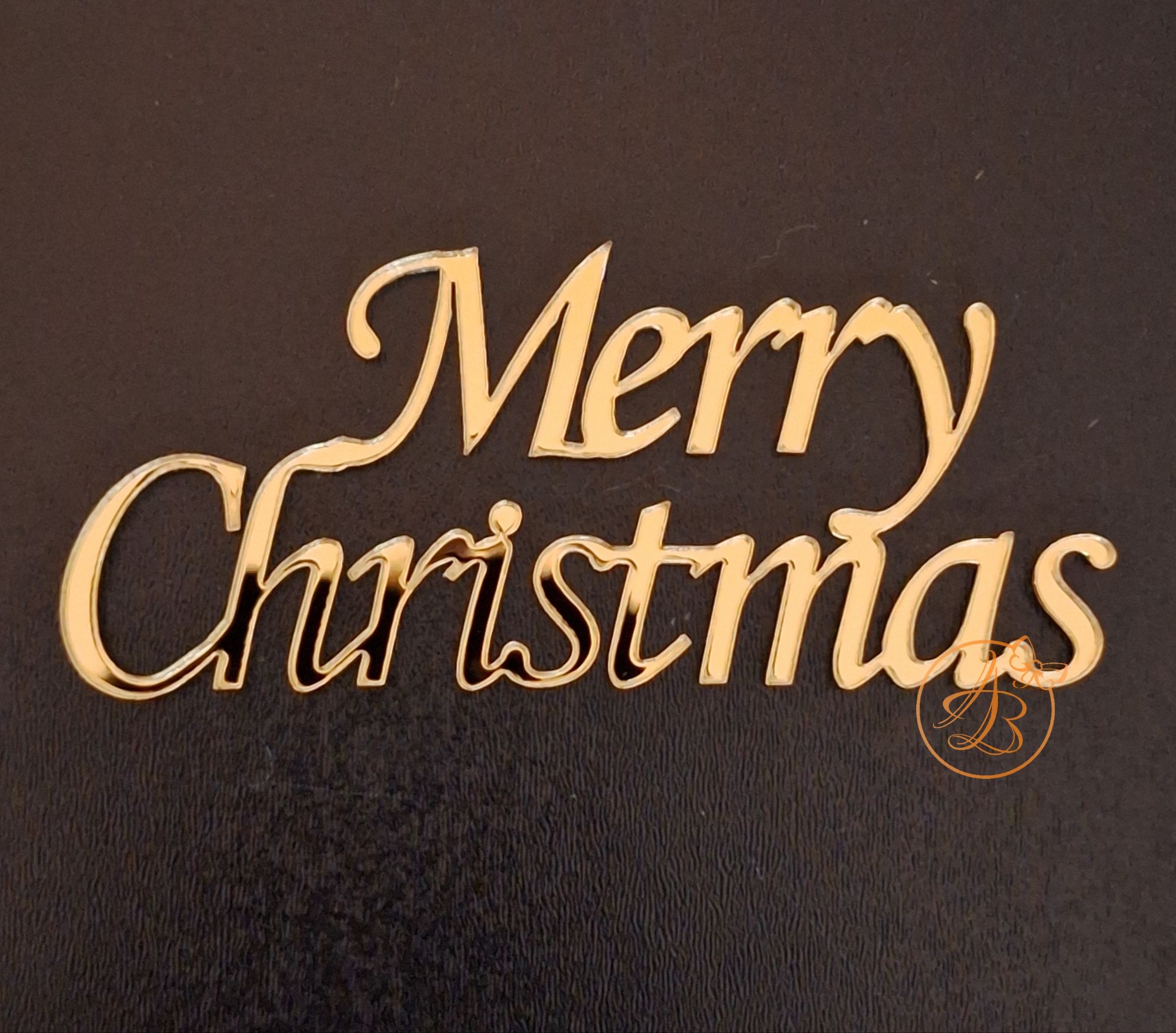 Decor topper tort oglinda Merry Christmas - imagine 2