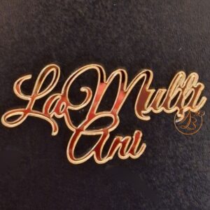 Decor topper tort oglinda aurie La multi ani