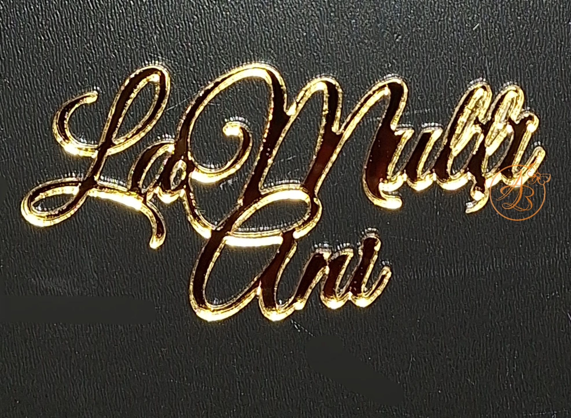 Decor topper tort oglinda aurie La multi ani - imagine 5