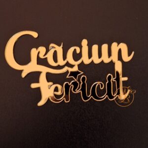 Decor topper tort oglinda Craciun fericit