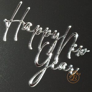 Decor topper tort oglinda Happy New Year