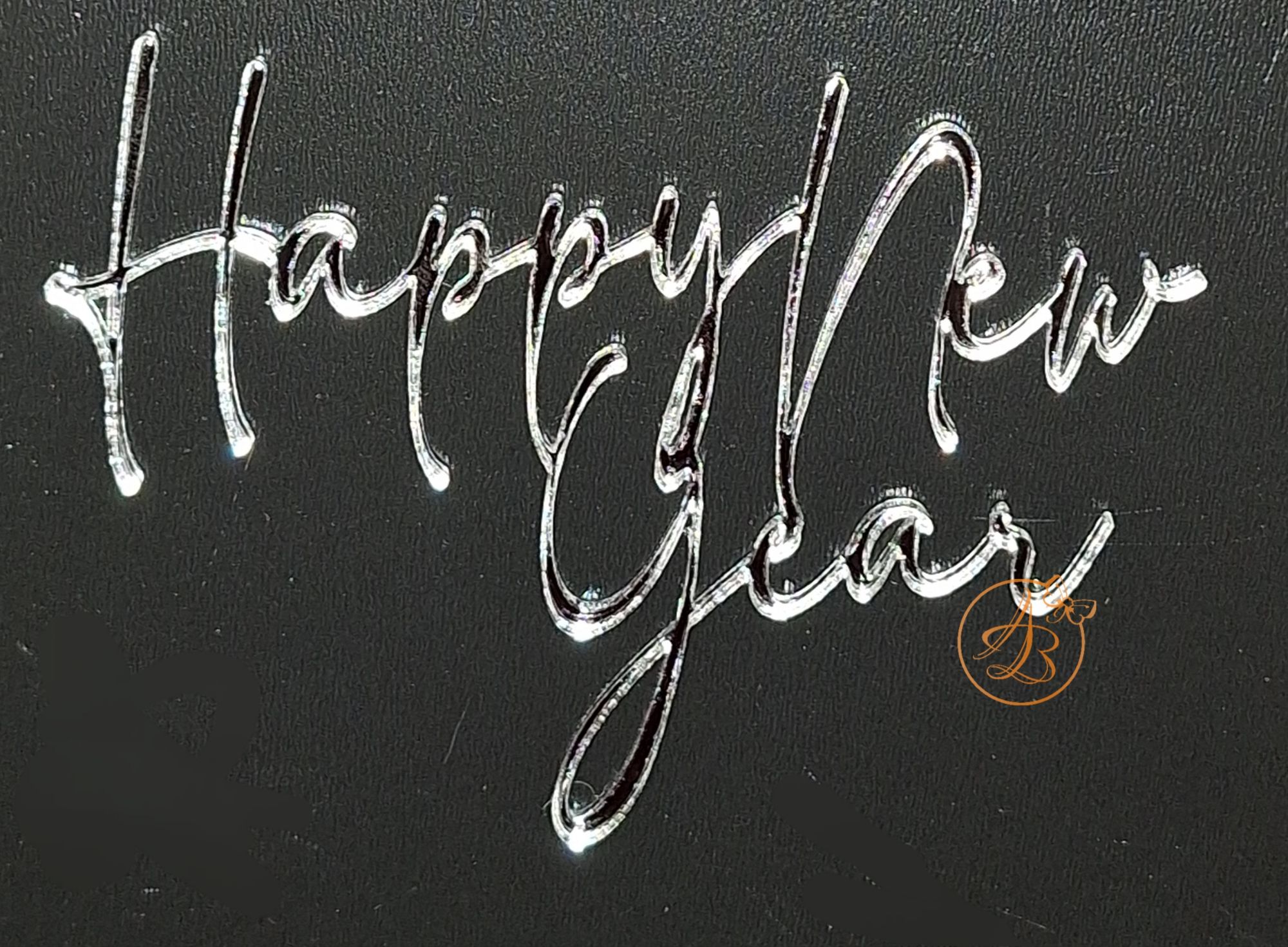 Decor topper tort oglinda Happy New Year - imagine 3