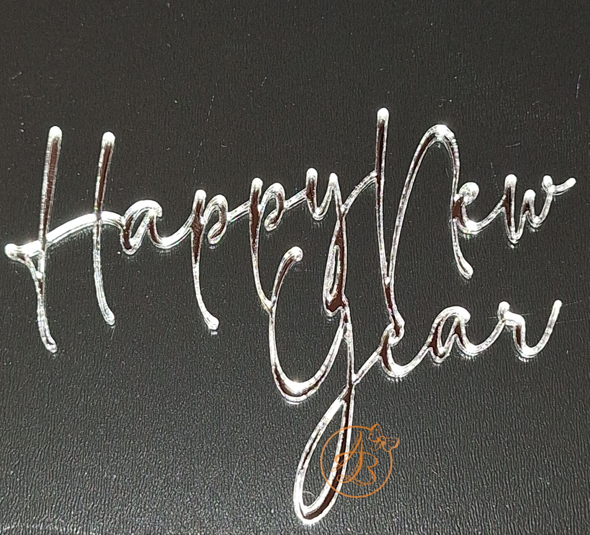 Decor topper tort oglinda Happy New Year - imagine 4