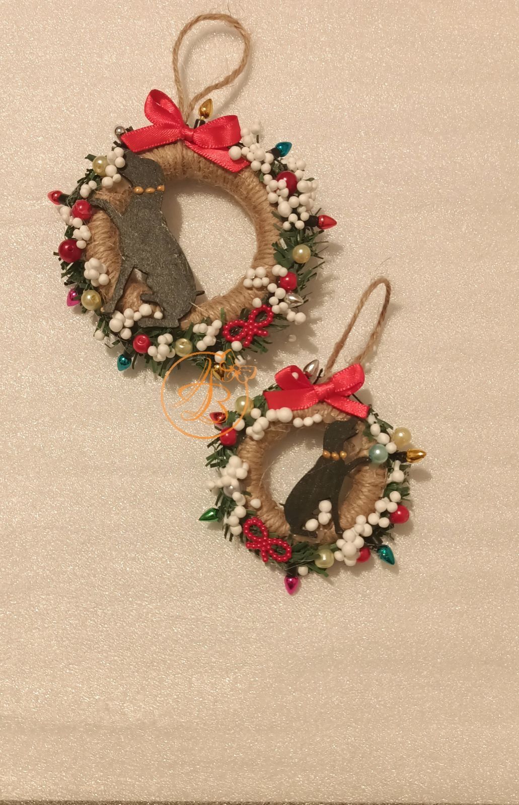 Set doua minicoronite cu catelus, in cutie carton - imagine 3