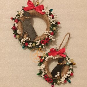 Set doua minicoronite cu catelus, in cutie carton