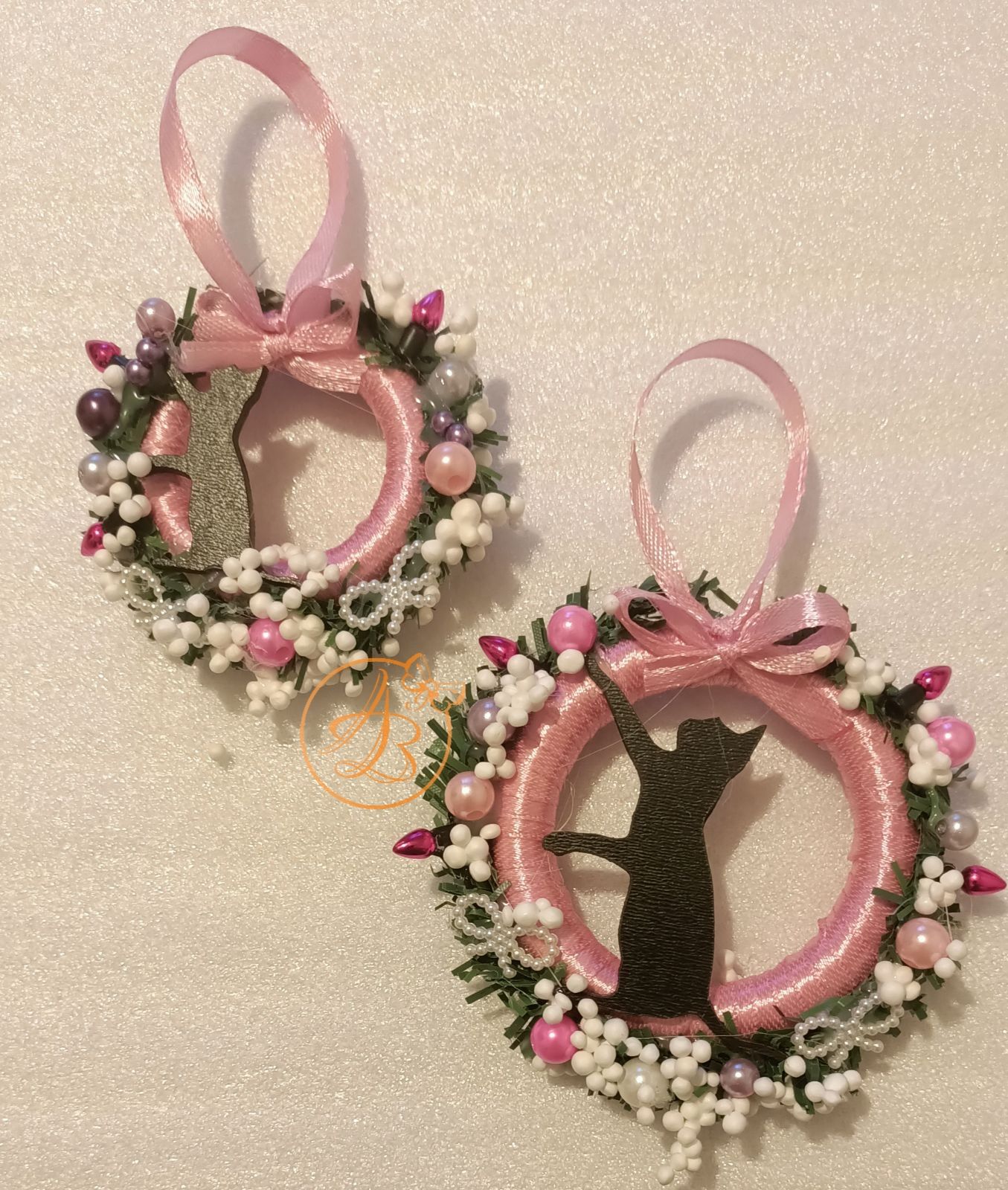 Set doua minicoronite cu pisica, in cutie carton - imagine 6