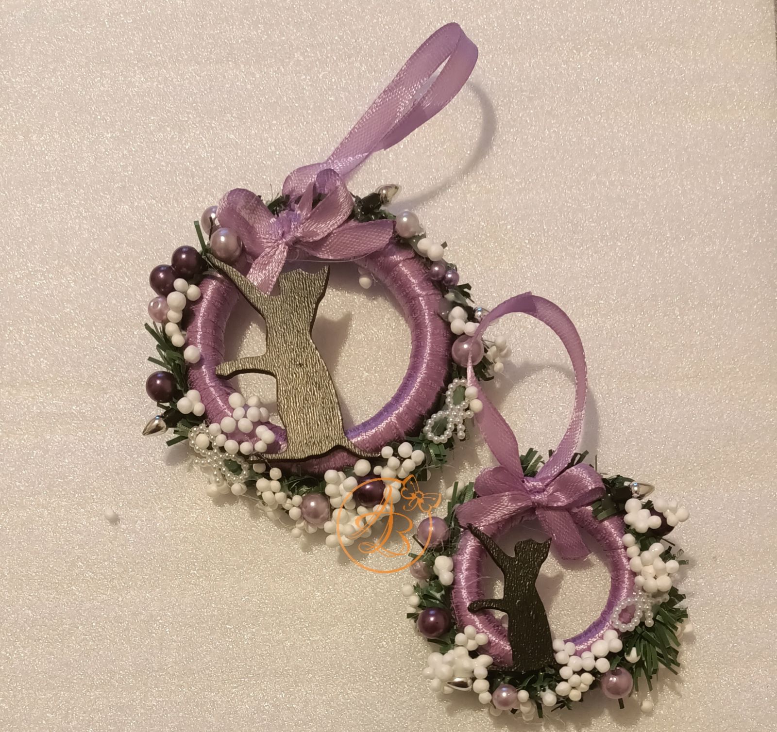 Set doua minicoronite cu pisica, in cutie carton - imagine 5