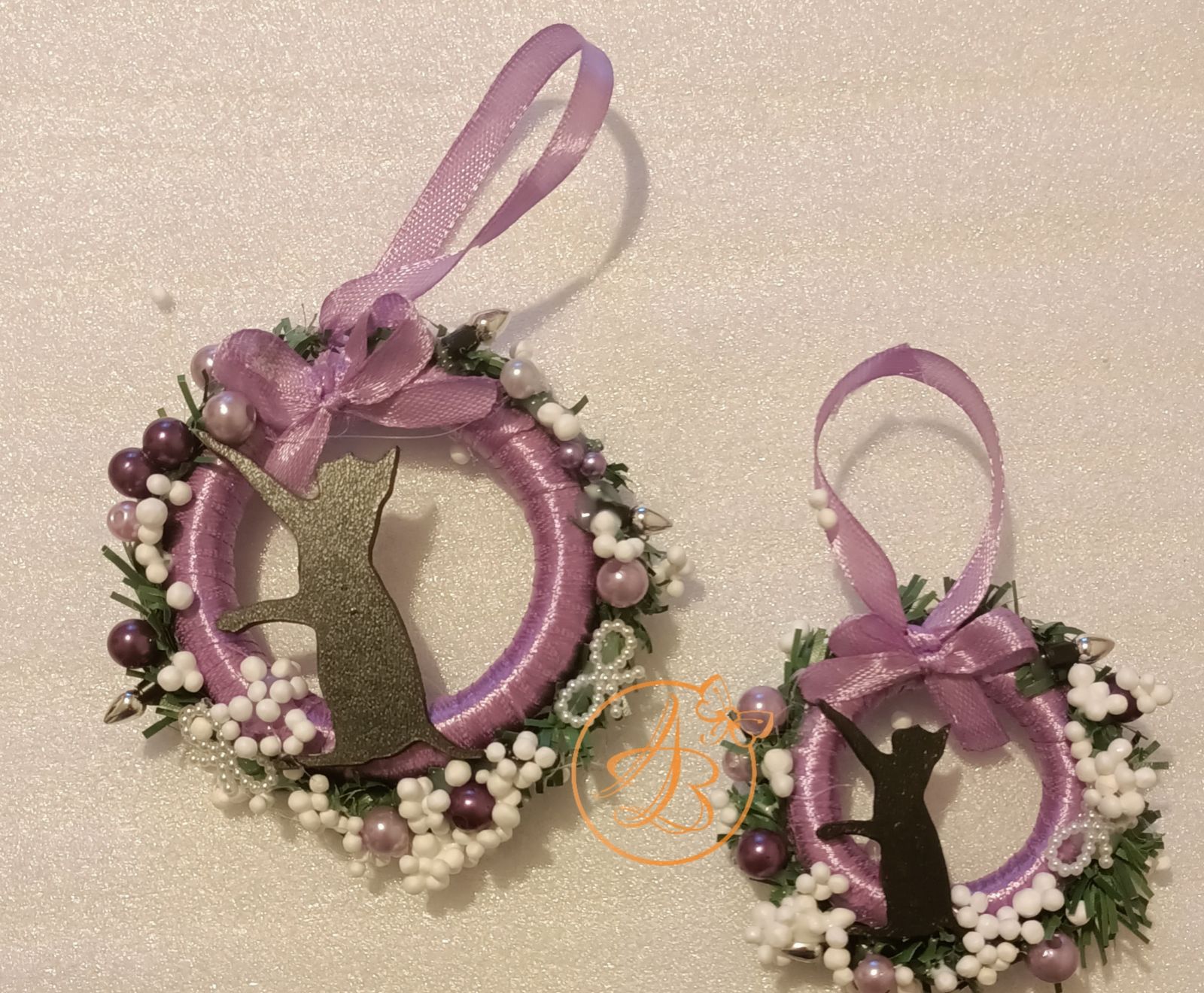 Set doua minicoronite cu pisica, in cutie carton - imagine 10