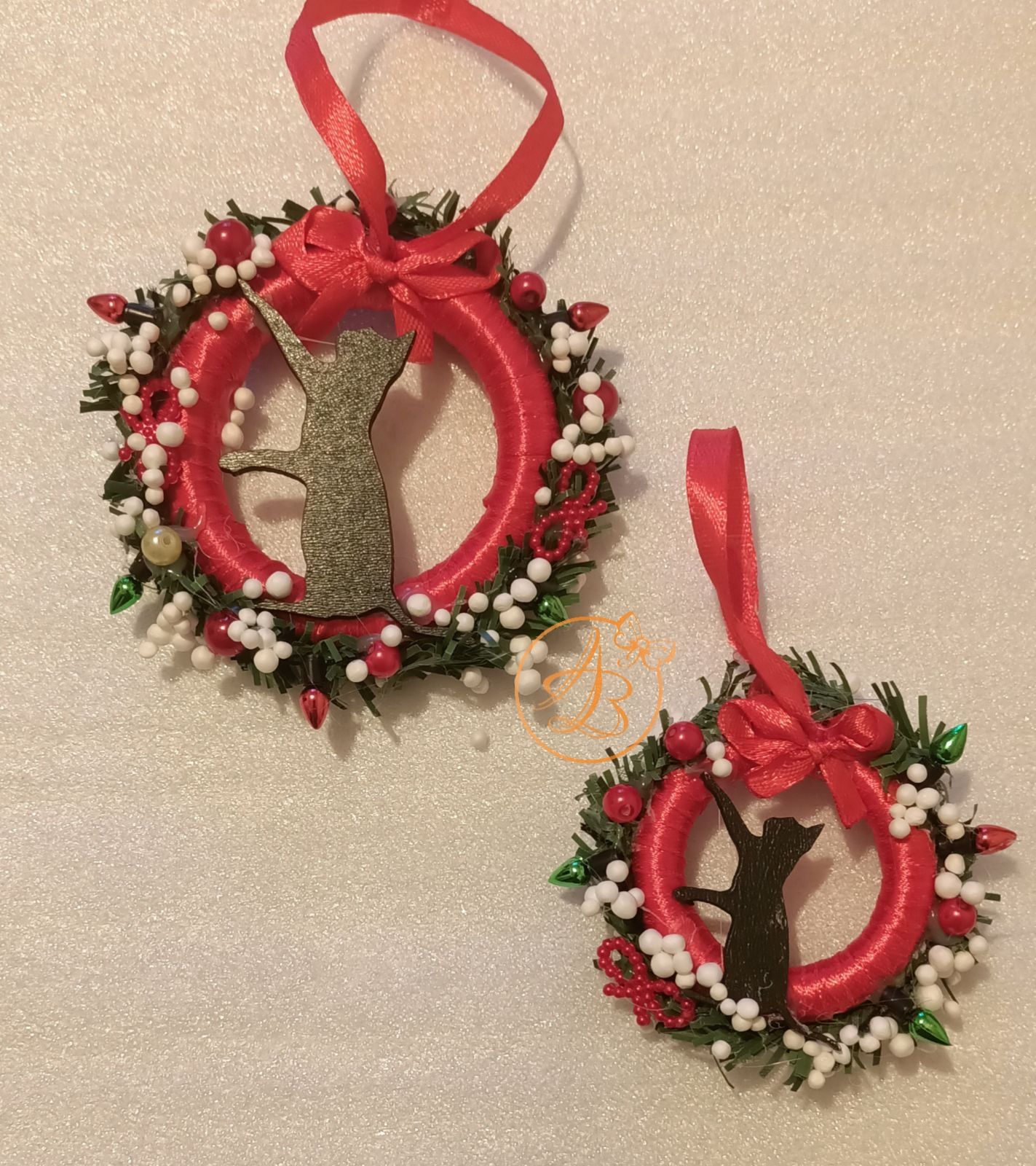 Set doua minicoronite cu pisica, in cutie carton - imagine 8