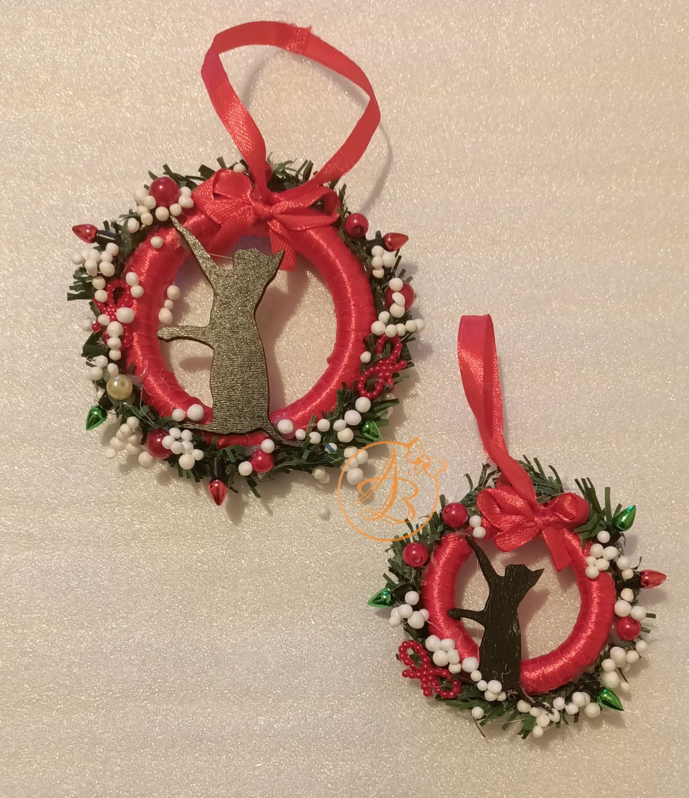 Set doua minicoronite cu pisica, in cutie carton - imagine 9