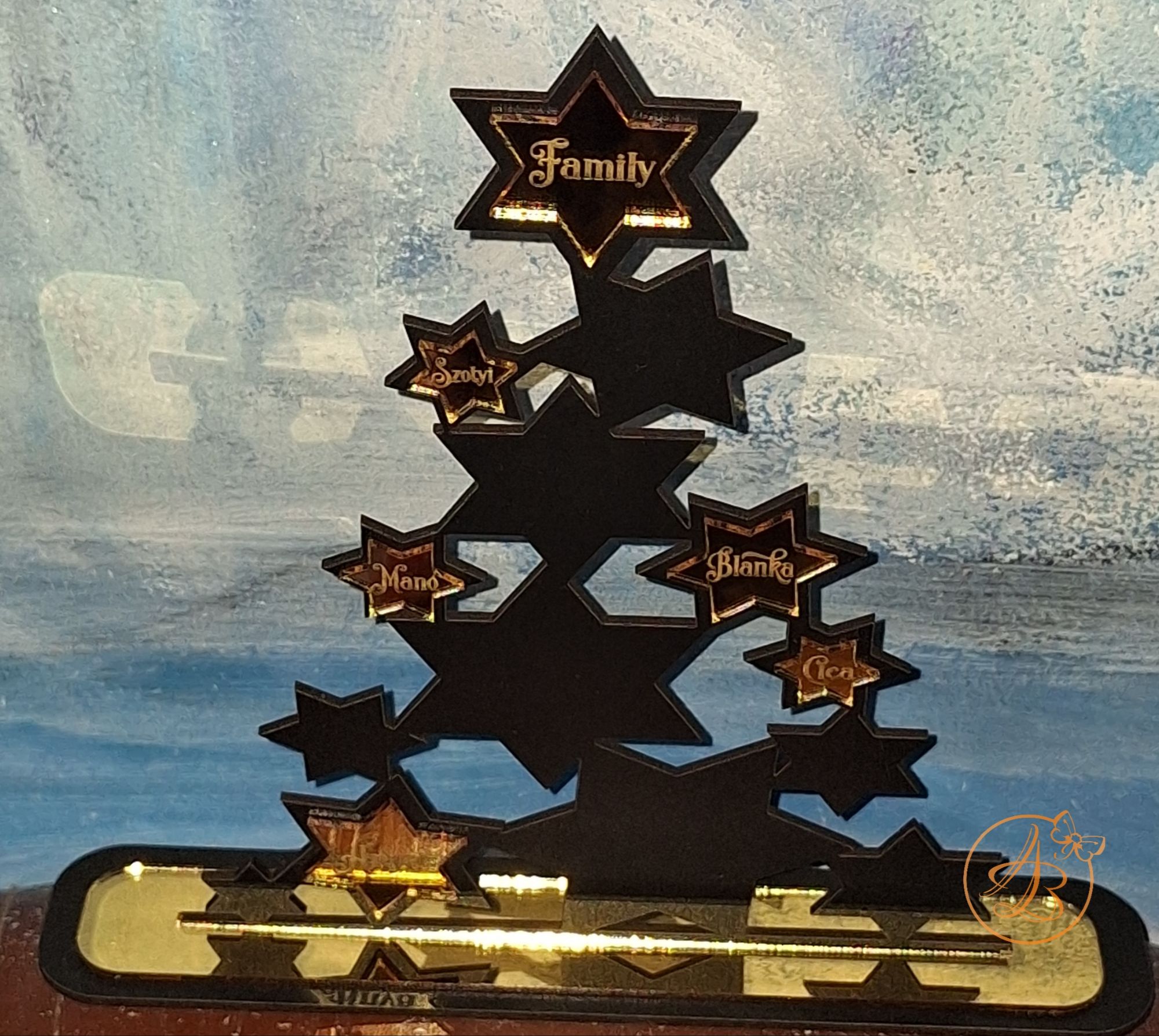 Bradut cu stelute din oglinda personalizate - imagine 4