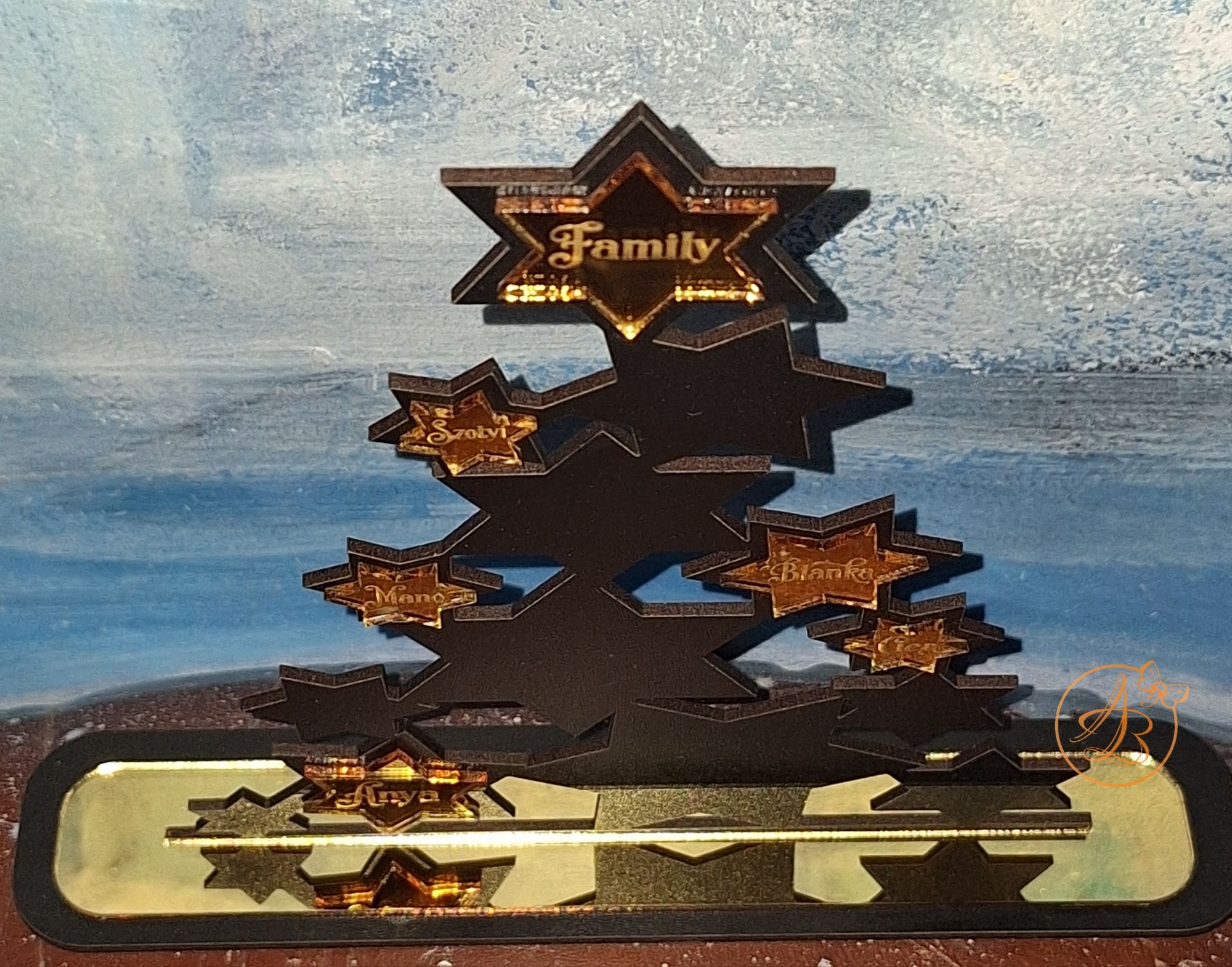 Bradut cu stelute din oglinda personalizate - imagine 5