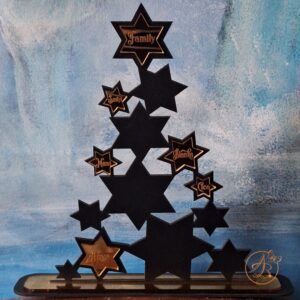 Bradut cu stelute din oglinda personalizate