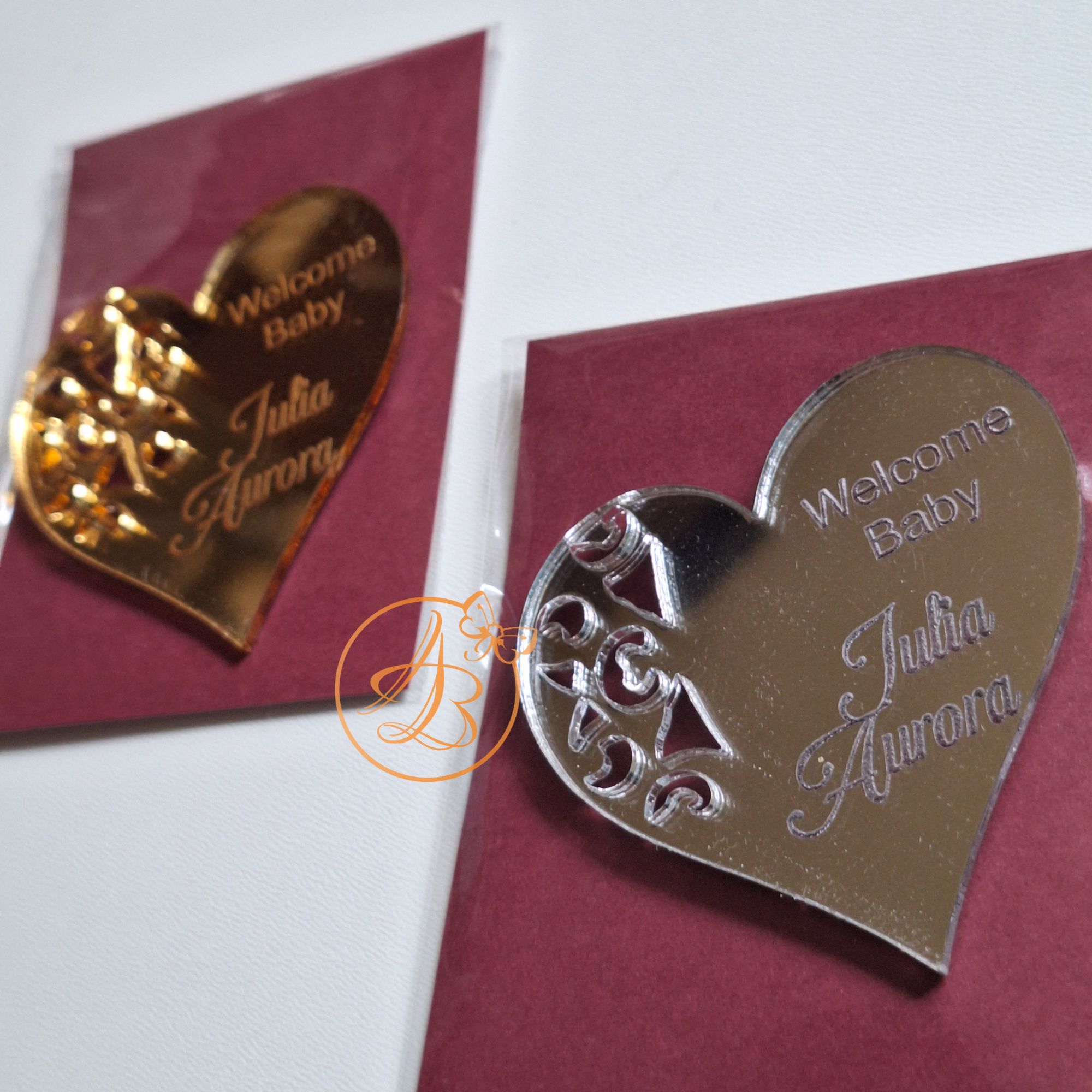 Marturie inimioara gravata, magnet pentru botez sau nunta - imagine 11