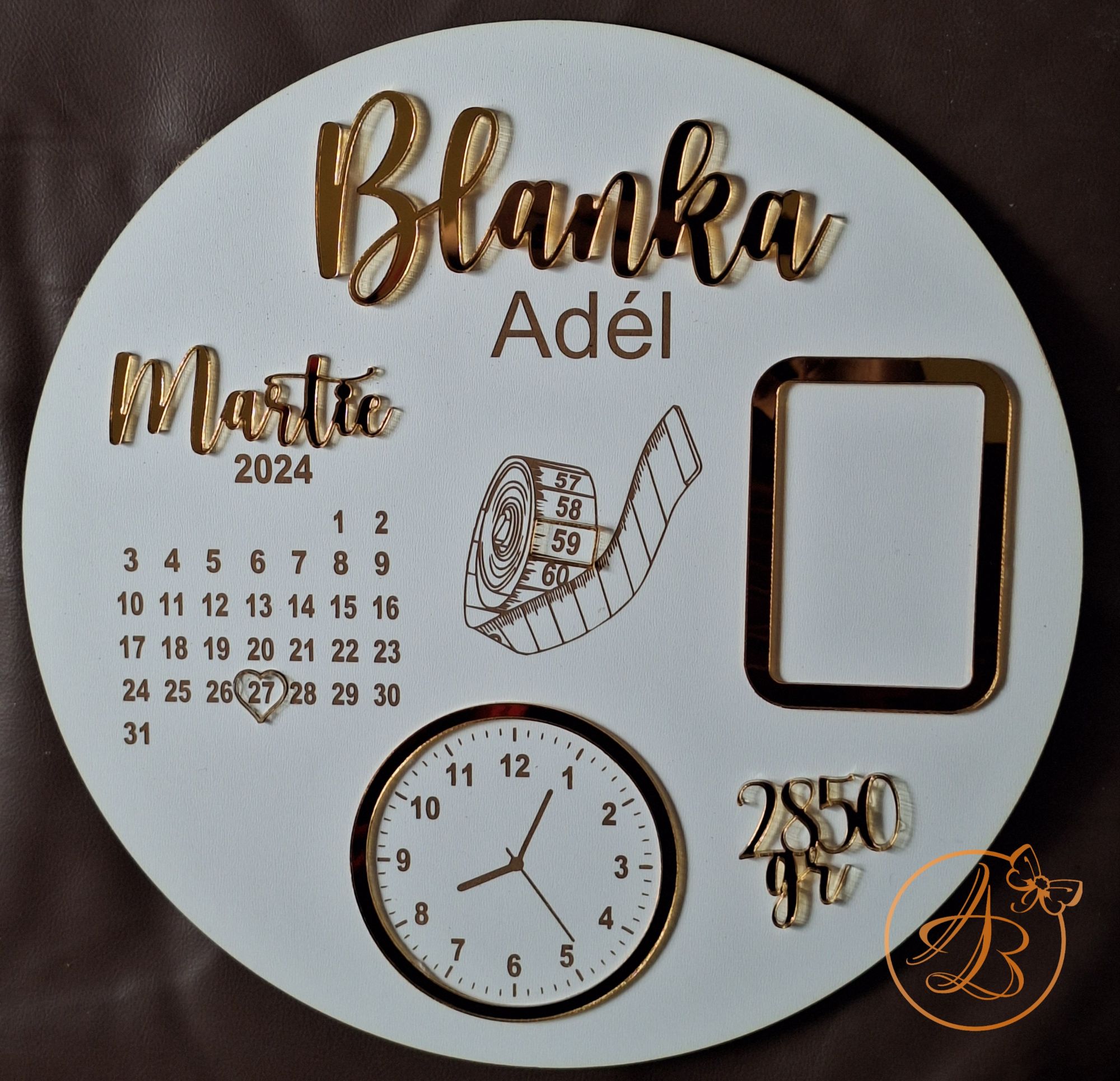 Decor cu datele nasterii, cu nume si poza - imagine 2